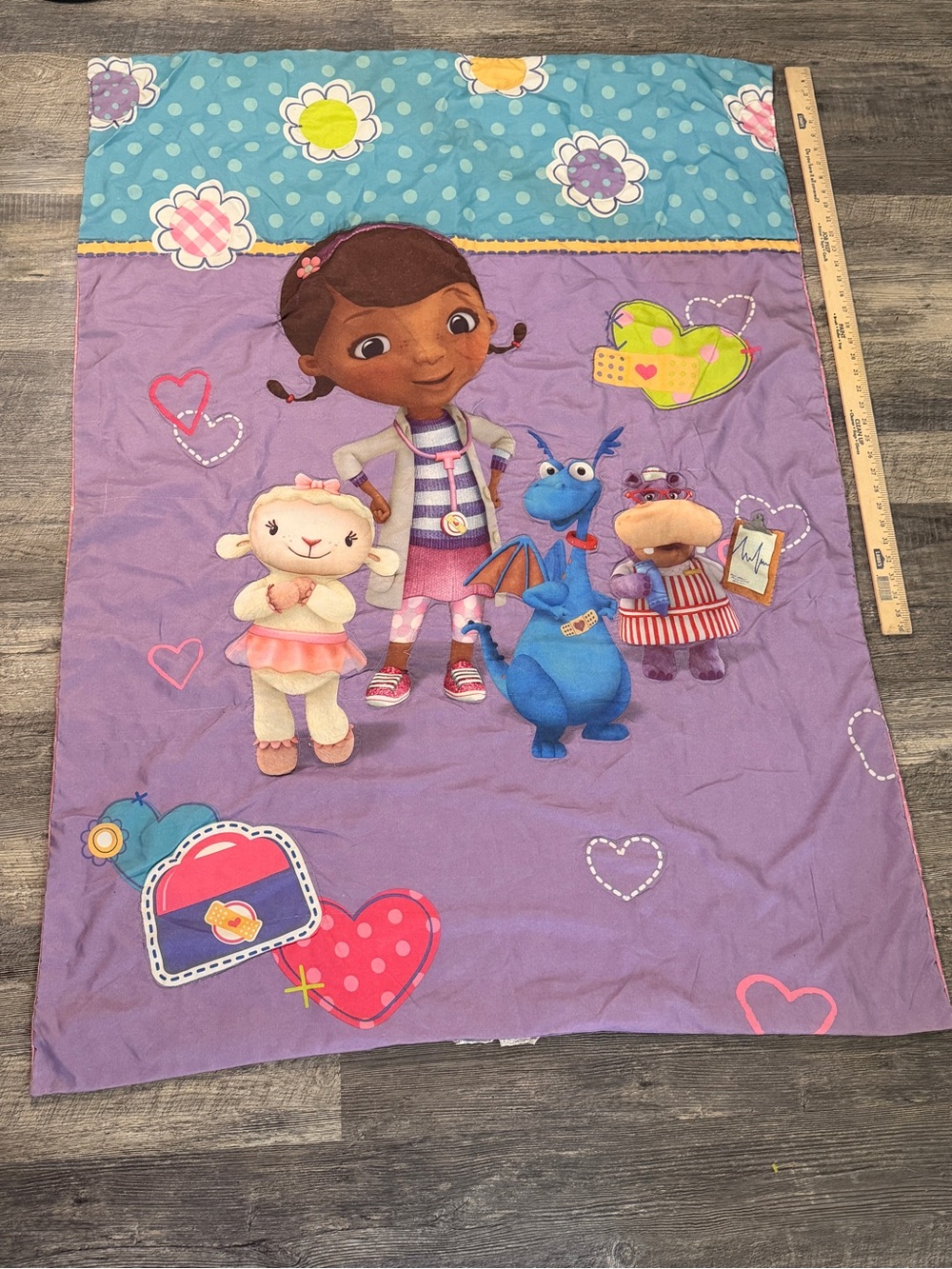 Disney Doc McStuffins Toddler Bedding Panel Blanket Comforter Fabric Craft Y2K
